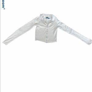 Tan double sided zipper top